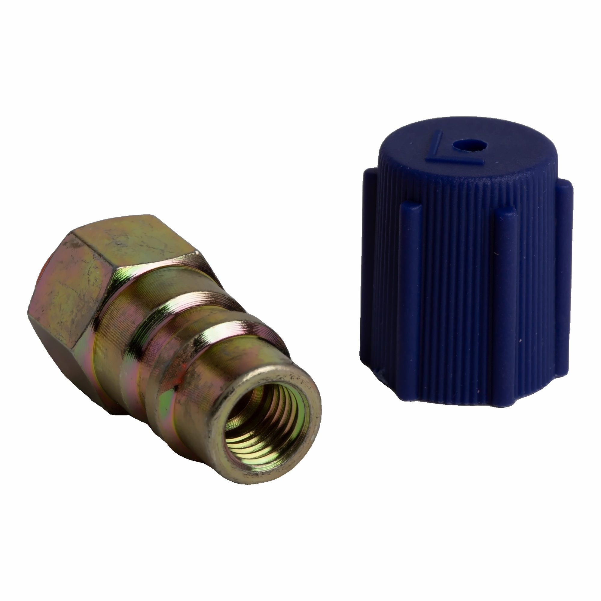Service adapter R134a low pressure x F1/4" SAE set of 5 pieces 2