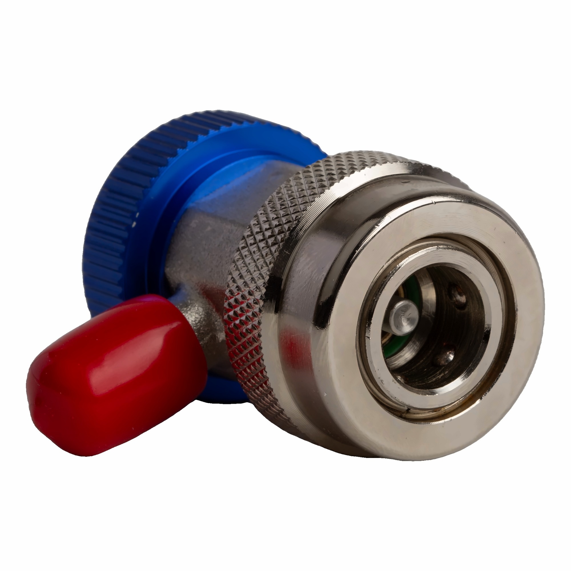 Service coupling low pressure with valve 1/4" SAE R134a 2
