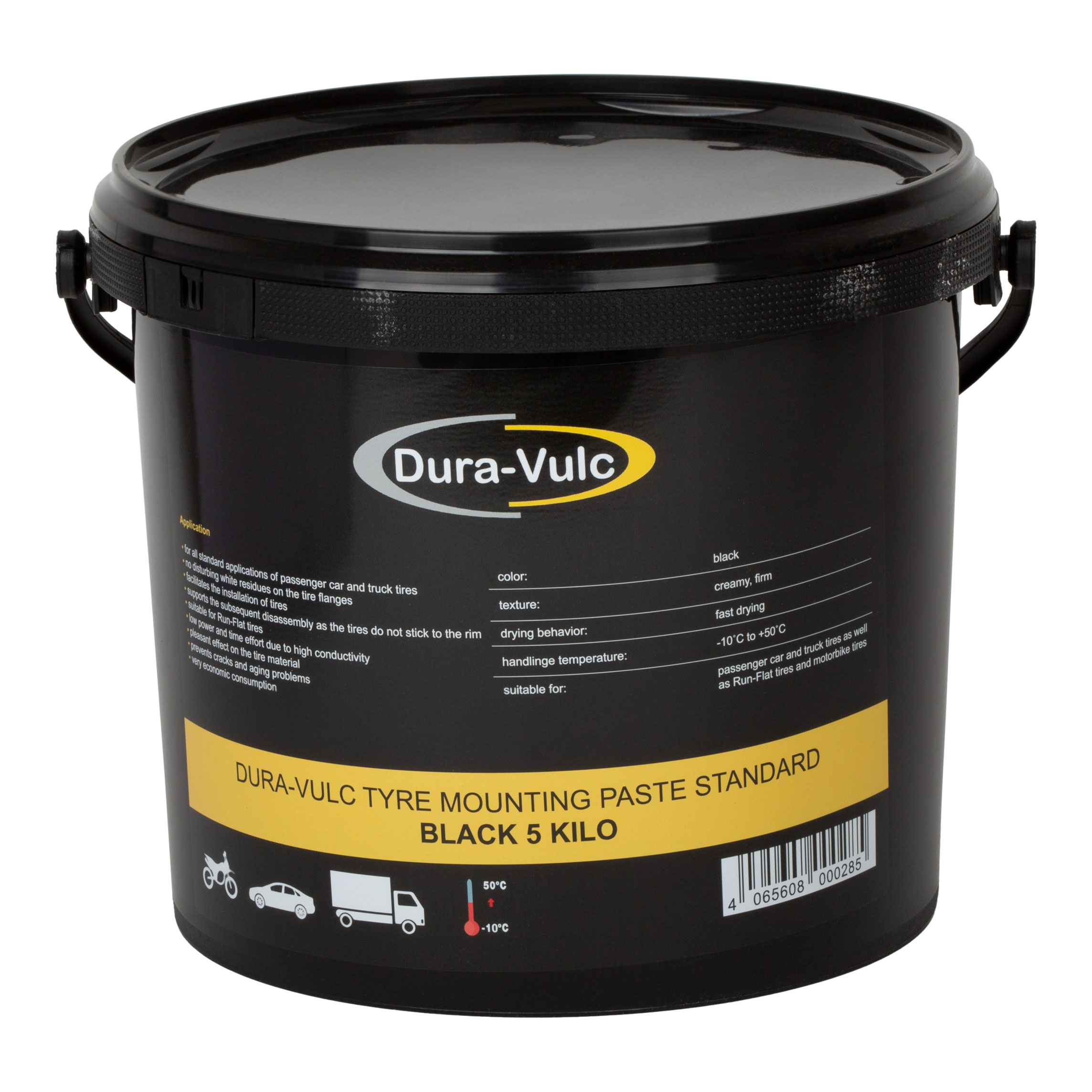 Dura-Vulc Tyre Mounting Paste | Standard Black 5kg