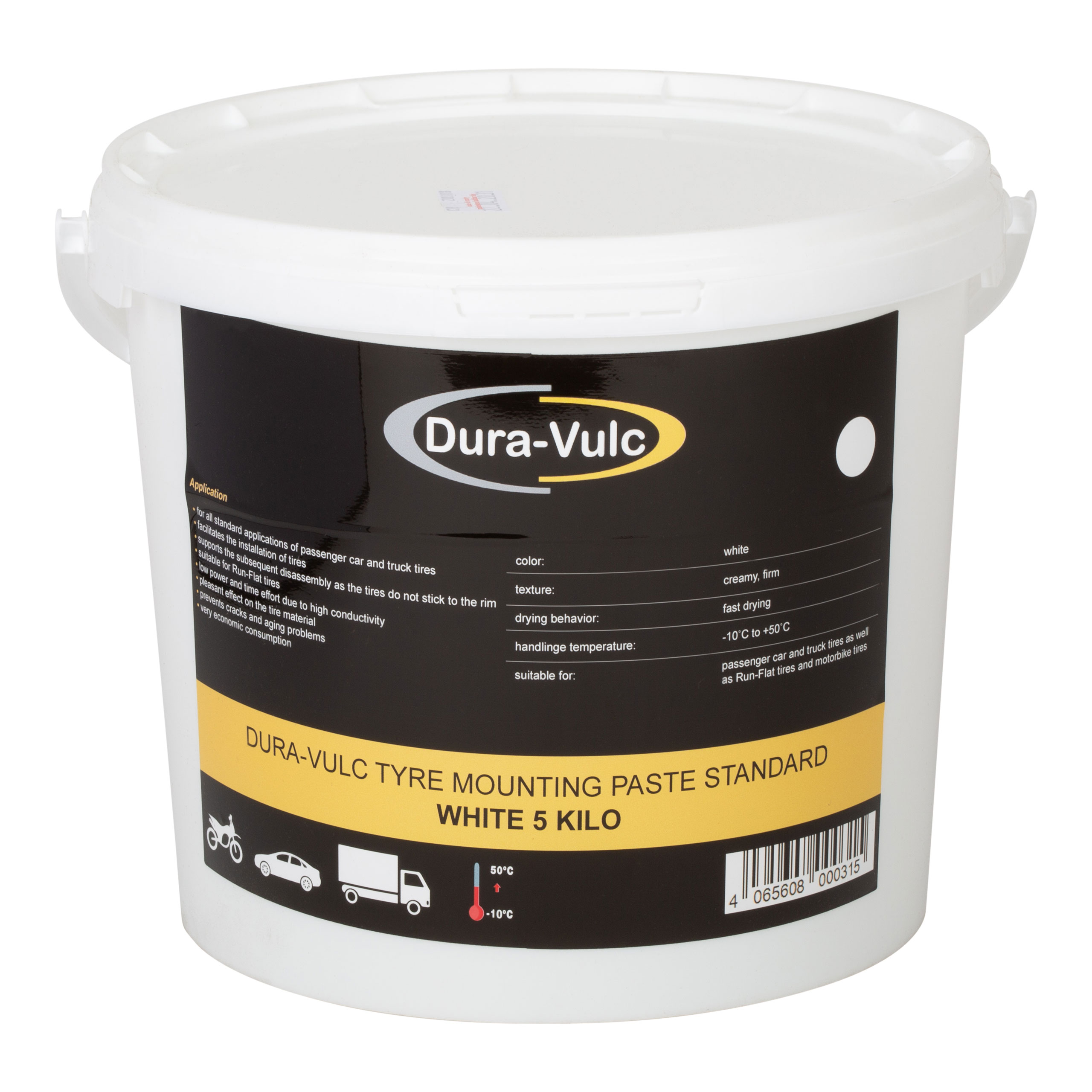 Dura-Vulc Reifenmontagepaste | Standard weiß 5kg
