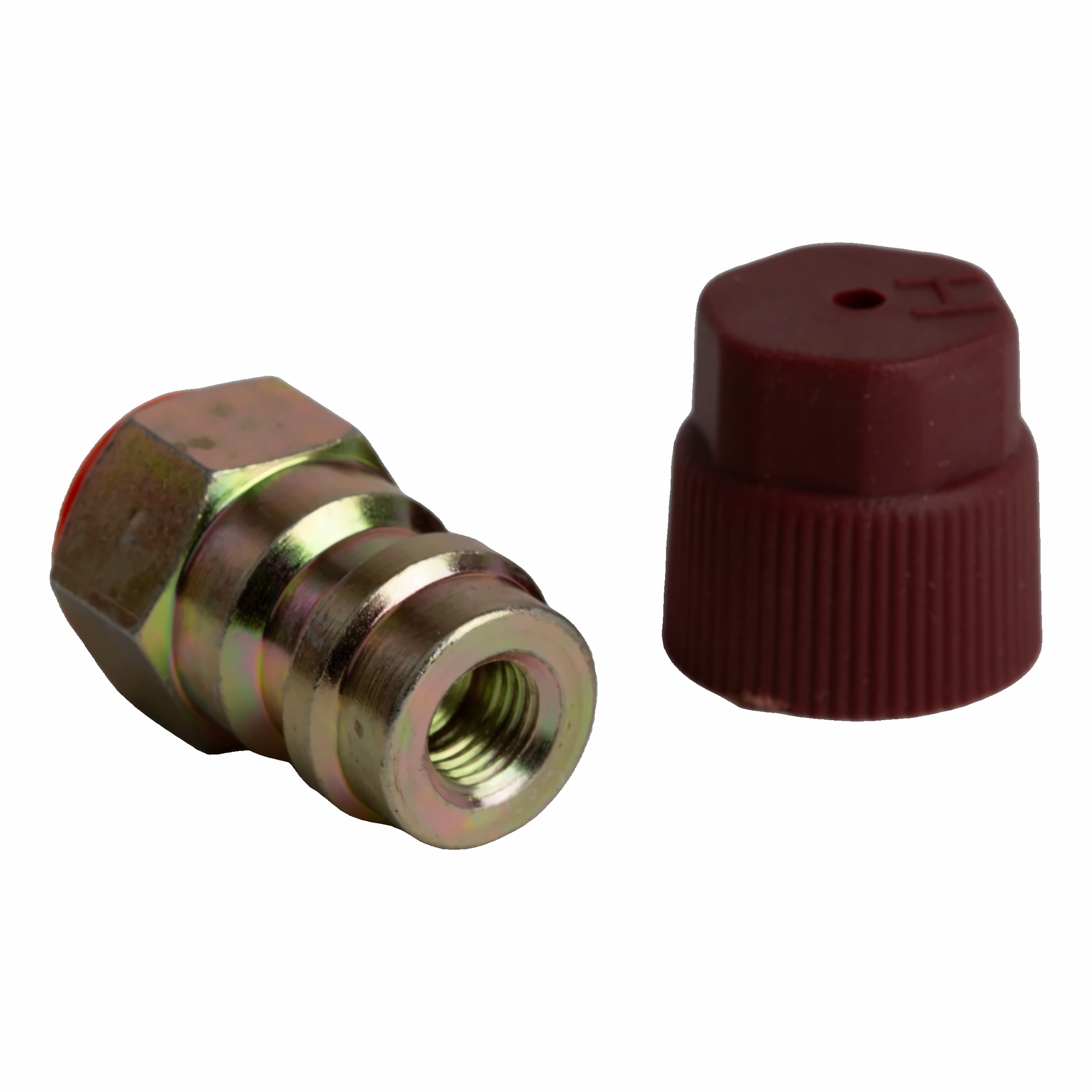 Service adapter R134a high pressure x F1/4" SAE set of 5 pieces 2