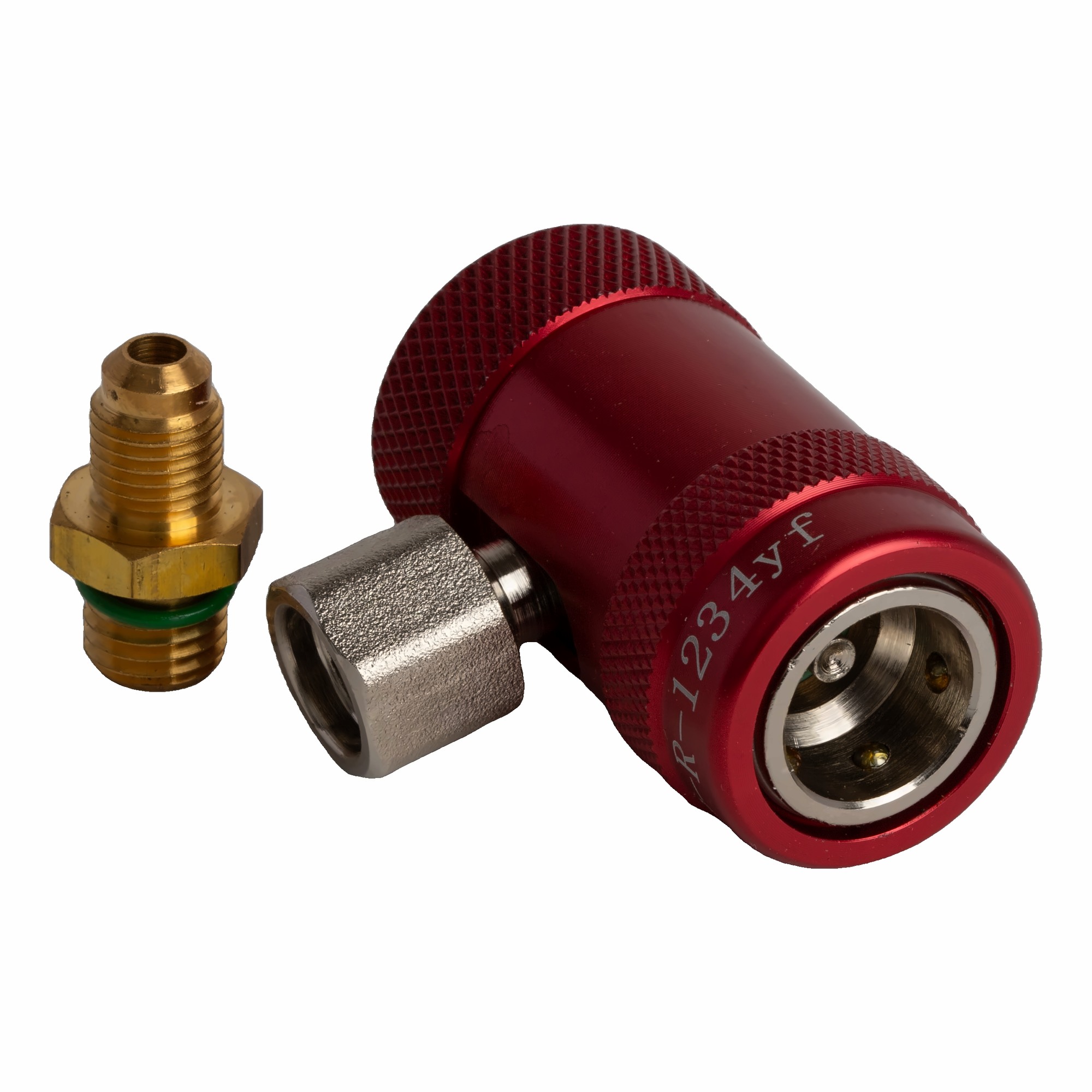 Snelkoppeling hogedruk R-1234yf met bescherming en 1/4" SAE adapter 2