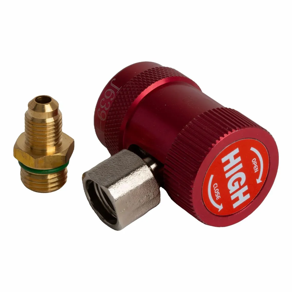 Snelkoppeling hogedruk R-134a met 1/4" SAE adapter