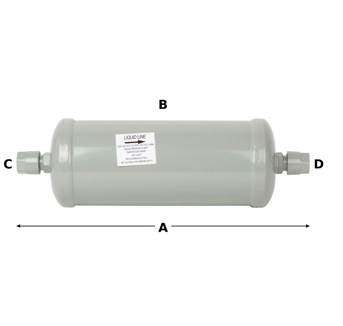 Filter drier AC recharging station Texa 700 series 238 mm