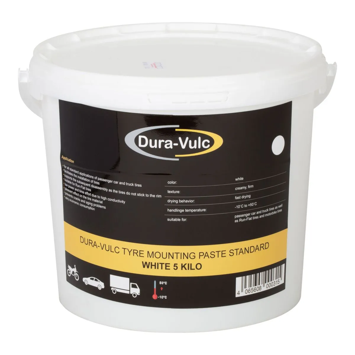 Dura-Vulc Tyre Mounting Paste | Standard White 5kg
