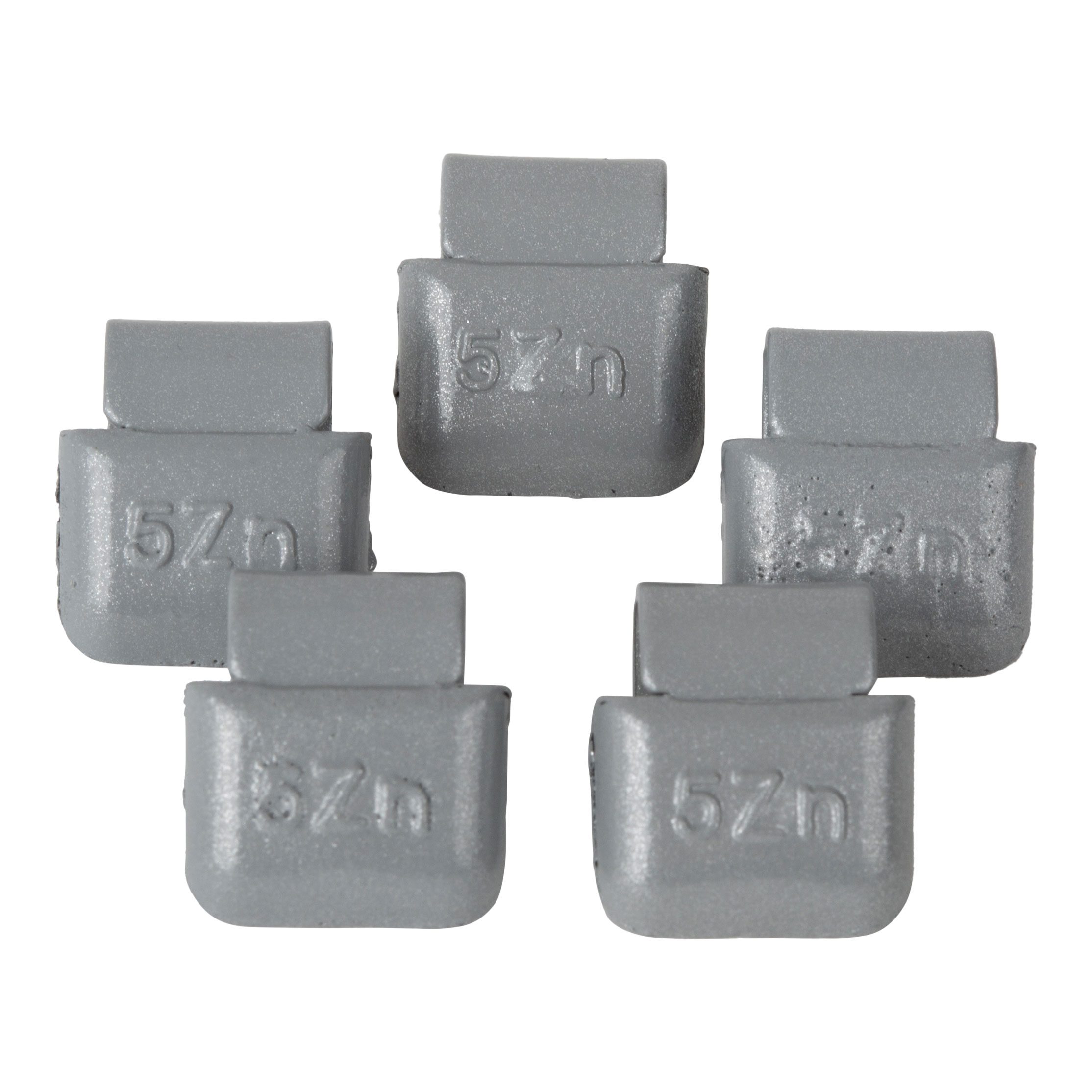 Wheel weight zinc 5gr alu rim gray 100pcs 2