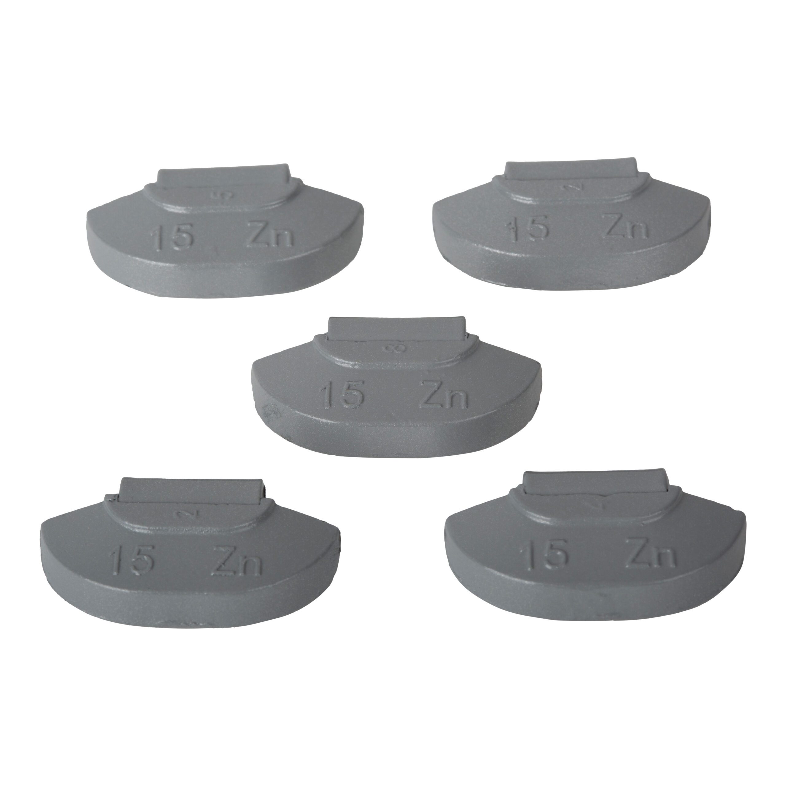 Wheel weight zinc 15gr steel rim gray 100pcs 2