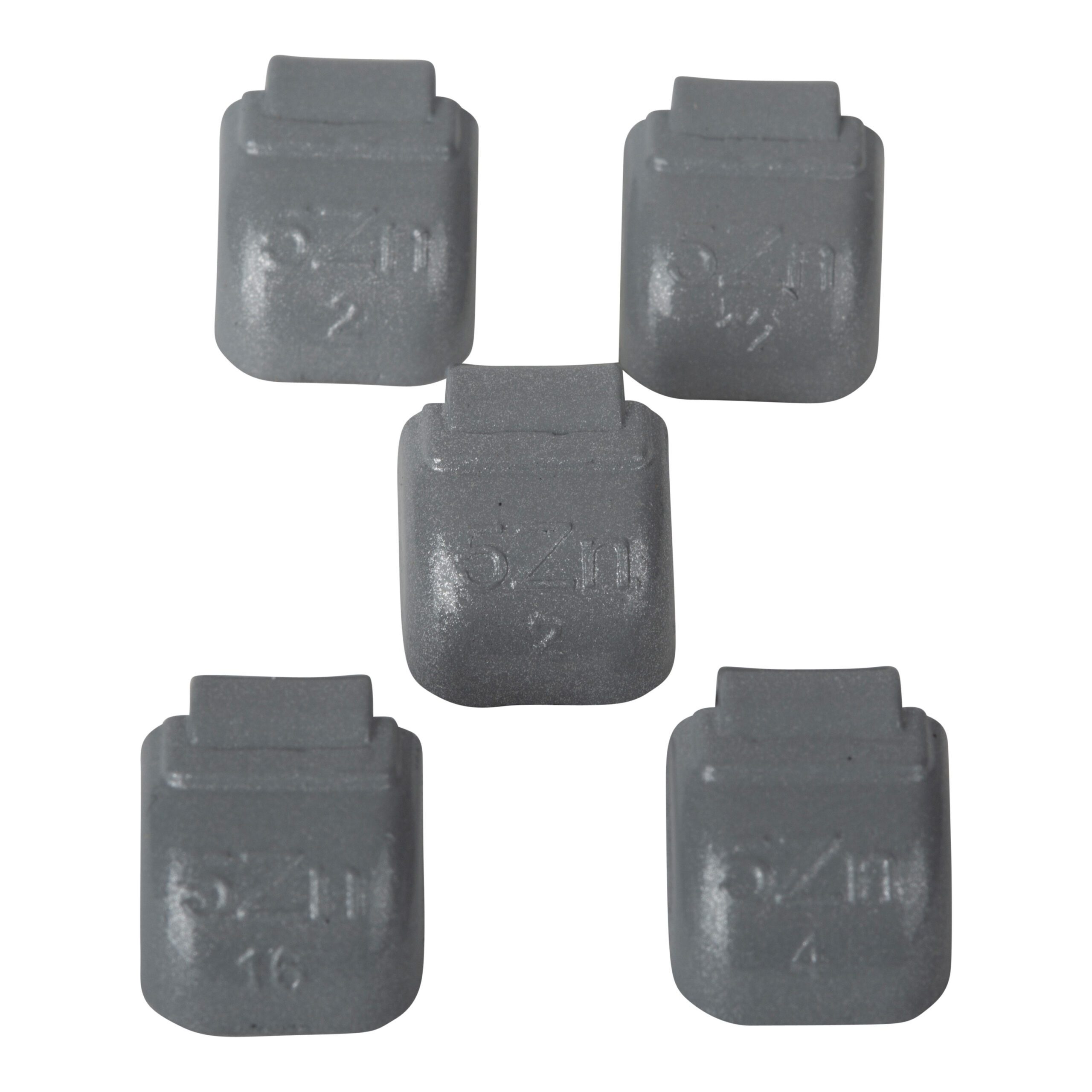 Wheel weight zinc 5gr steel rim gray 100pcs 2