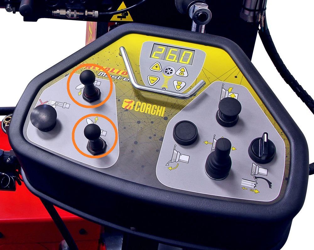 Joystick hiel afdrukker / afdrukrollen Corghi Master / Artiglio 500 / Jolly 4