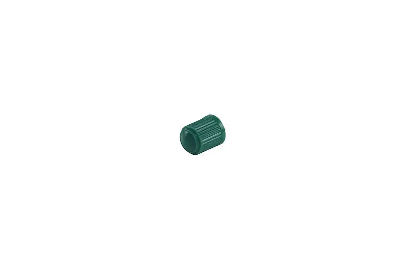 Valve cap plastic green rubber seal, 100 pieces 2