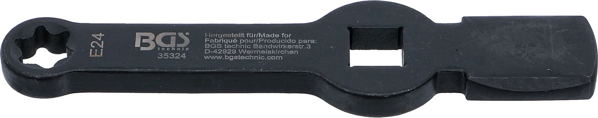 Slag-ringsleutel | E-profiel (voor Torx) | met 2 slagvakken | E24 1