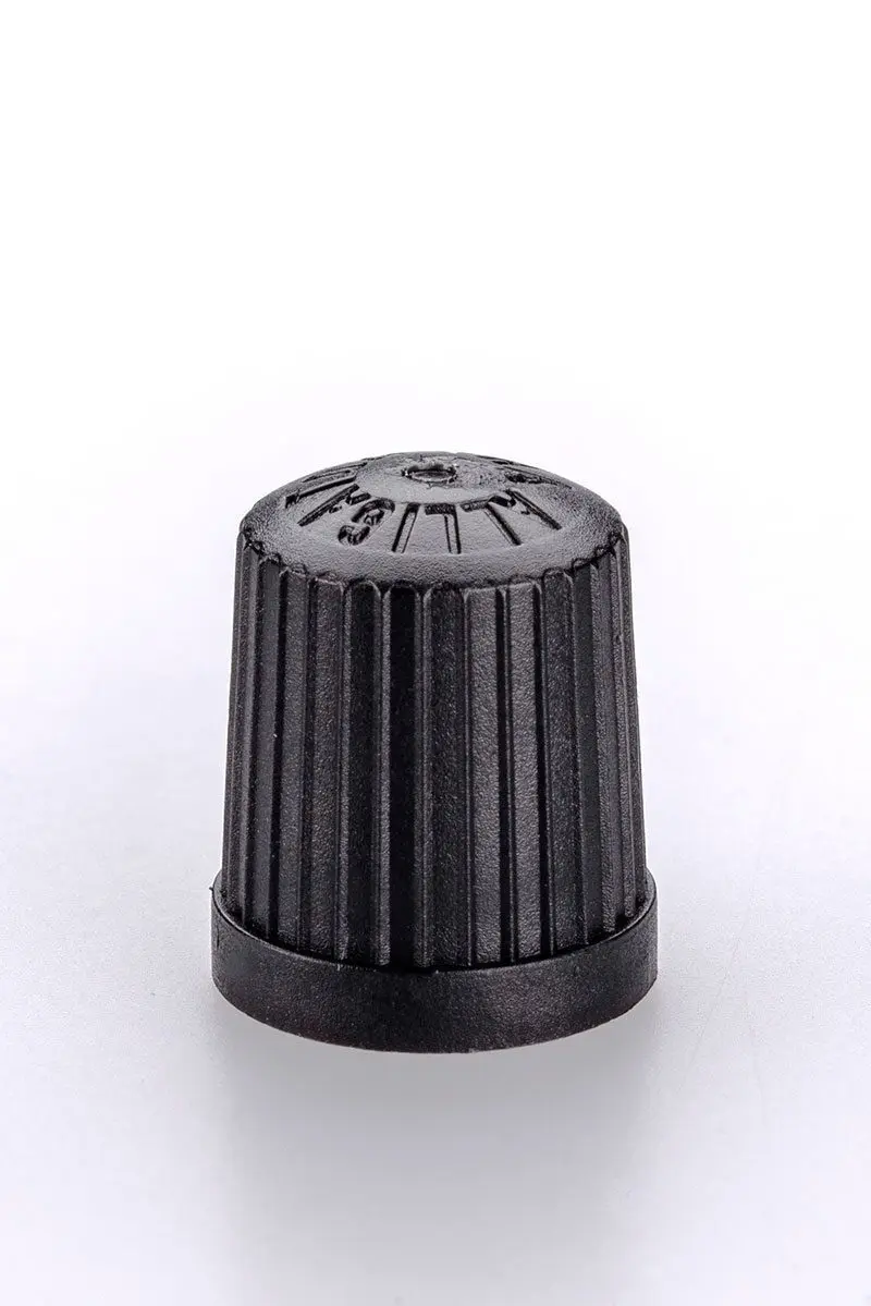 Valve cap plastic black 100 pieces 1