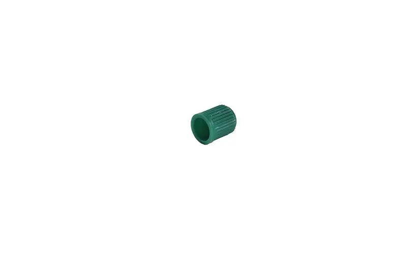 Valve cap plastic green rubber seal, 100 pieces 3