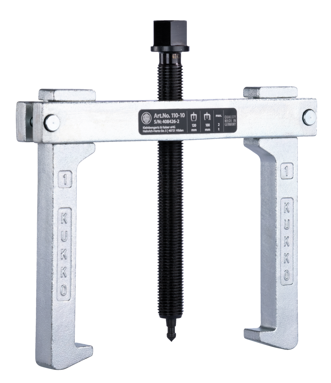 KUKKO 110-10 2-armiger Universal-Abzieher "Techno" 120 x 100 mm mit Sicherungsstift