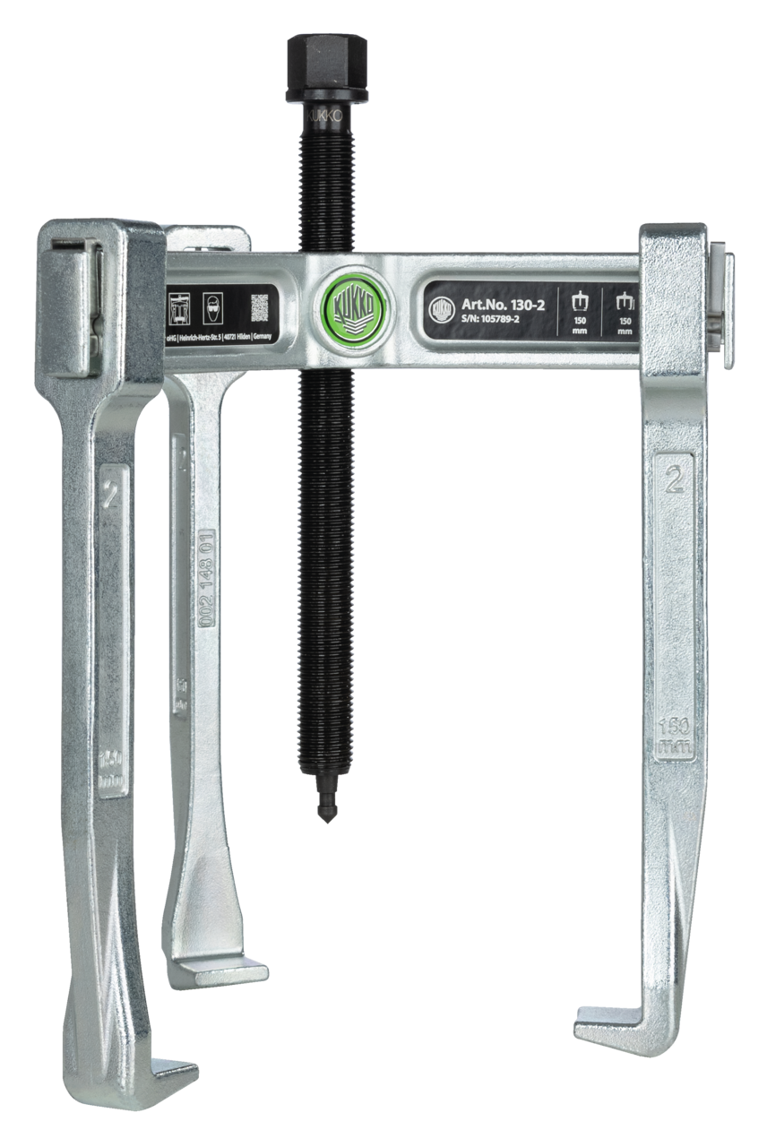 KUKKO 130-2 3-armiger Universal-Abzieher "VARIO" mit gefederter Endverriegelung