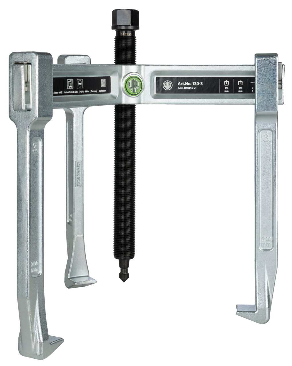 KUKKO 130-3 3-armiger Universal-Abzieher "VARIO" mit gefederter Endverriegelung