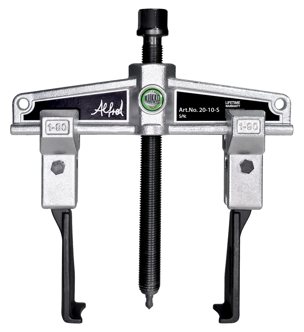 KUKKO 20-10-S 2-armiger Universal-Abzieher 120 x 100 mm mit schmalen Abzugshaken