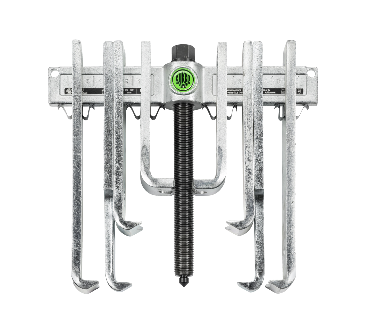 KUKKO 200-1 2-armiger Universal-Abzieher "Economy" mit Abzugshaken verschiedener Länge im Satz