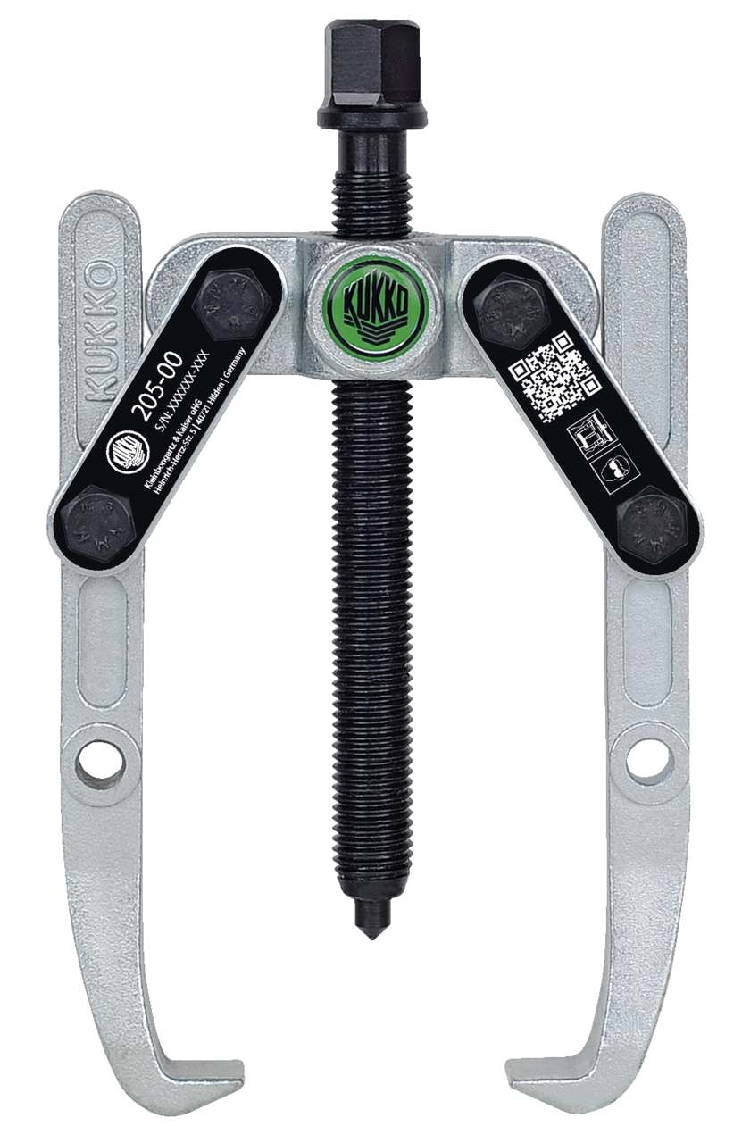 KUKKO 205-00-100-P 2 Abzugshaken mit verstellbarer Spanntiefe (Paar)