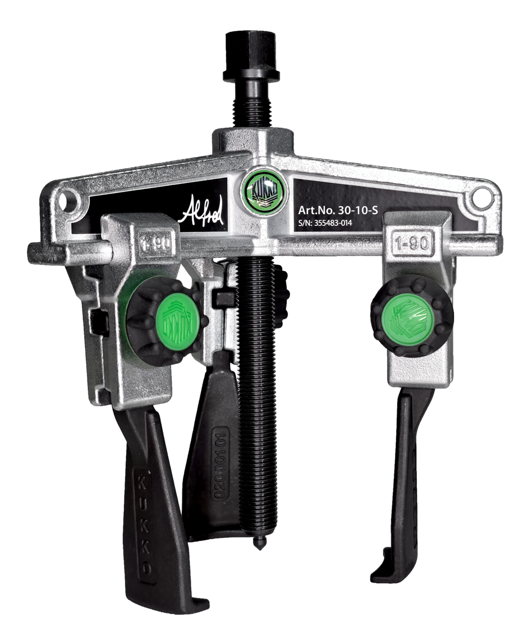 KUKKO 30-10-S 3-armiger Universal-Abzieher 120 x 100 mm mit schmalen Abzugshaken