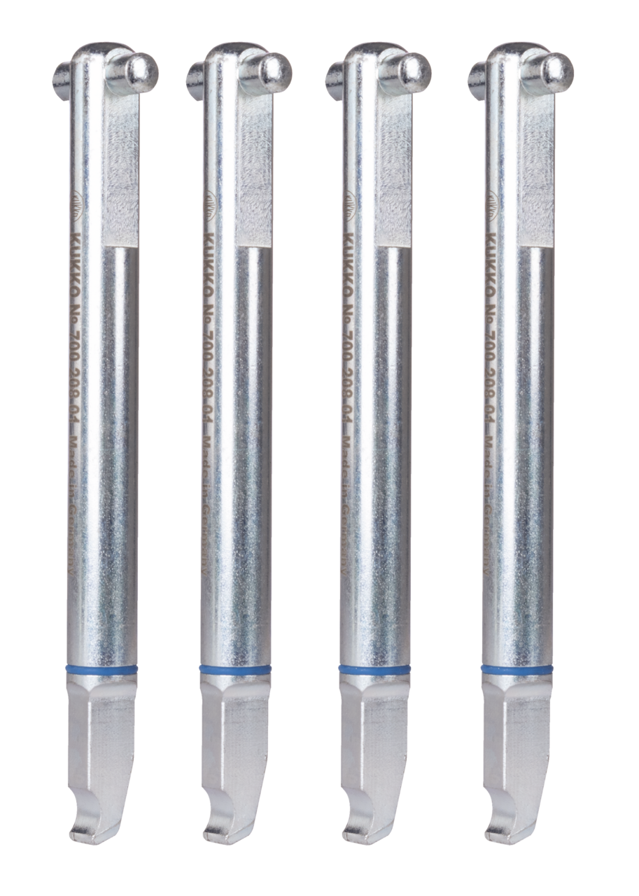 KUKKO 70-022-S Abzugshaken-Satz Kugellager ISO 6014, 6015, 6016, 6017, 6018, 6019, 6020, 6207, 6208, 6209, 6212, 6305, 6308, 6309, 6310, 6311,6403, 6404, 6405, 6406, 6407, 6408