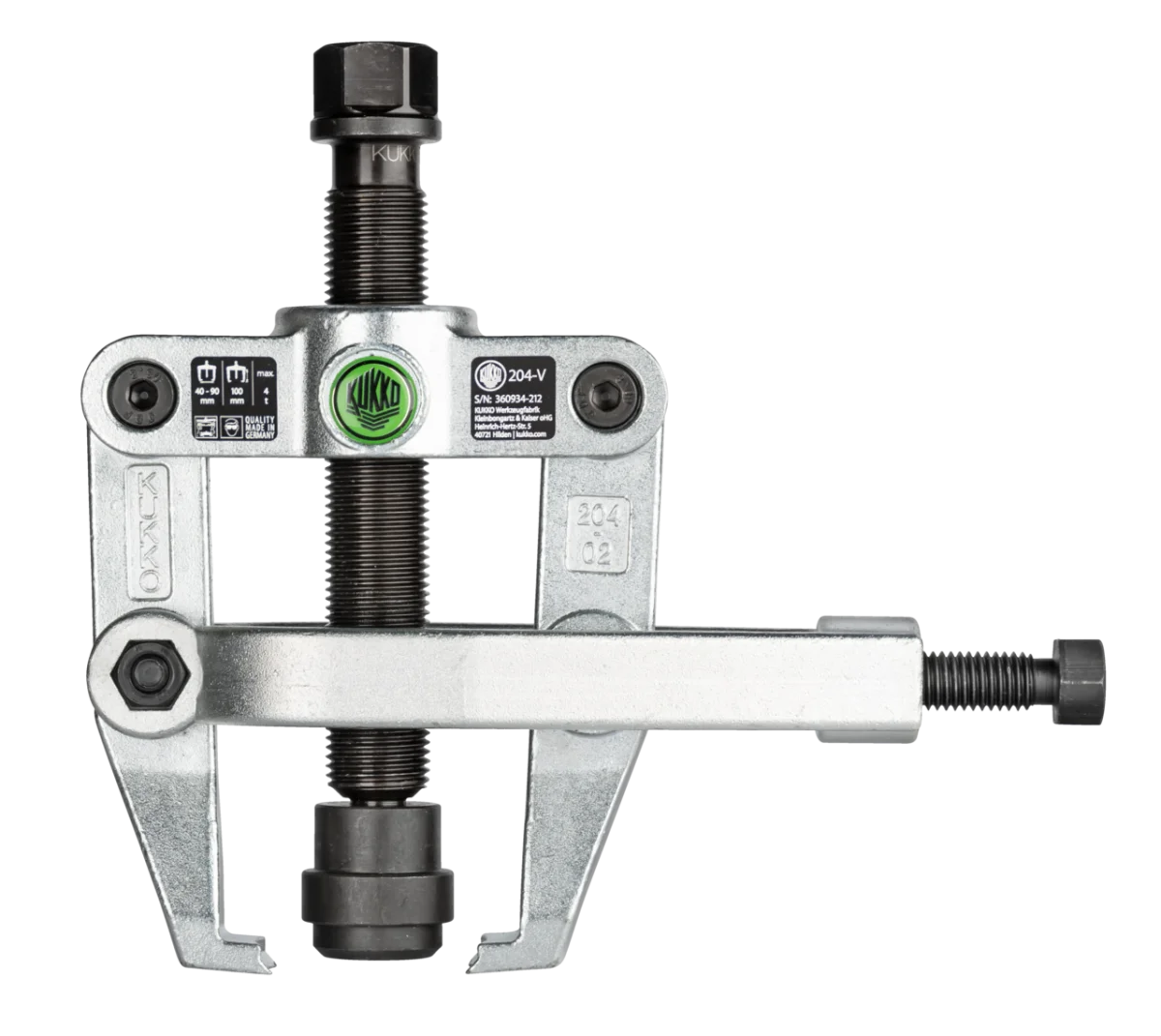 KUKKO 204-V Bearing Puller with Side Clamp and Adapter
