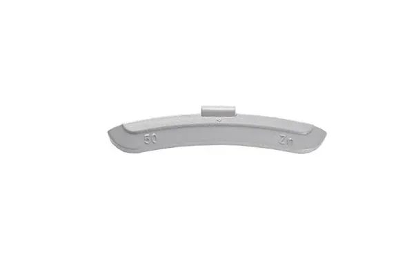Wielgewicht zink 50 gram | stalen velg, grijs | 50 stuks