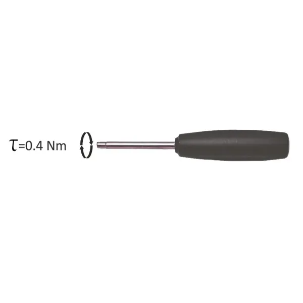 Ventielkernschroevendraaier met ingebouwde koppelmeter van 0,4 Nm