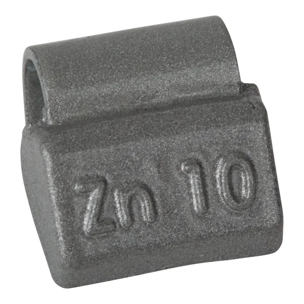 Wielgewicht zink 10 gram | aluminium velg, grijs | 100 stuks