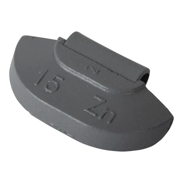 Wheel weight zinc 15gr steel rim grey 100pcs