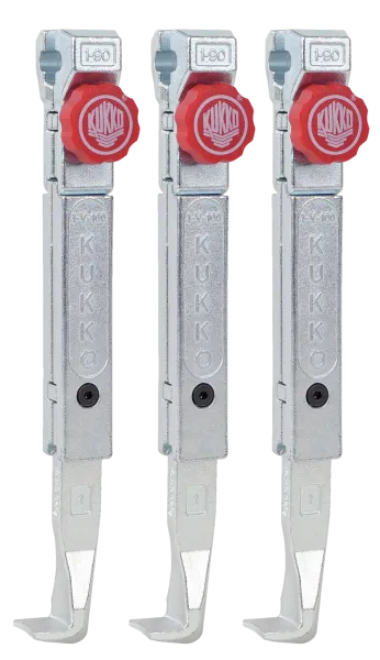 KUKKO 1-192-S 3 schnellverstellbare Standard-Abzugshaken (Satz)