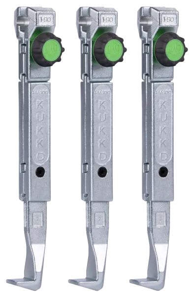 KUKKO 1-192-Sx 3 schnellverstellbare Standard-Abzugshaken (Satz)