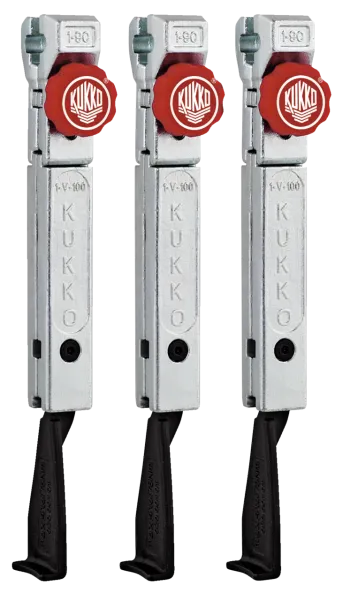 KUKKO 1-193-S 3 schmale, schnellverstellbare Abzugshaken (Satz)