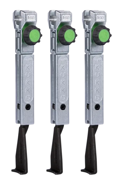KUKKO 1-193-Sx 3 schmale, schnellverstellbare Abzugshaken (Satz)