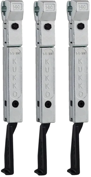 KUKKO 1-194-S Extrem schmale Abzugshaken (Satz, Spanntiefe 200 mm)