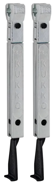 KUKKO 1-251-P Schmale Abzugshaken (Paar, Spanntiefe 250 mm)