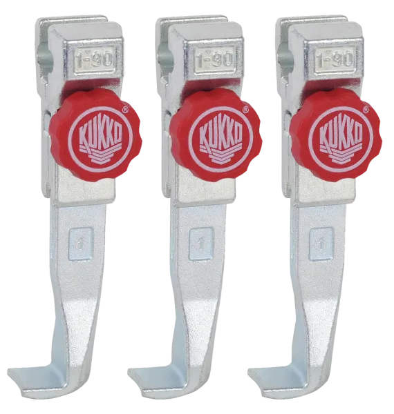 KUKKO 1-92-S Schnellverstellung Standard-Abzugshaken (Satz, Spanntiefe 100 mm)