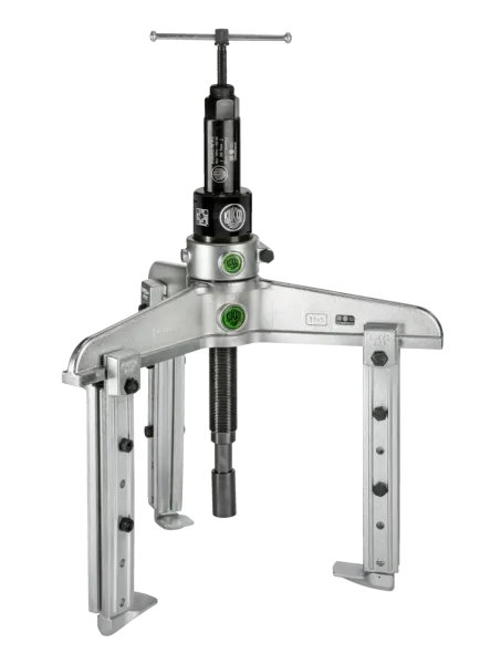 KUKKO 11-2-BV Extra starke, 3-armiger Universal-Abzieher 650 x 300-500 mm mit einstellbarer Spanntiefe und hydraulischer Spindel (Fetthydraulik)