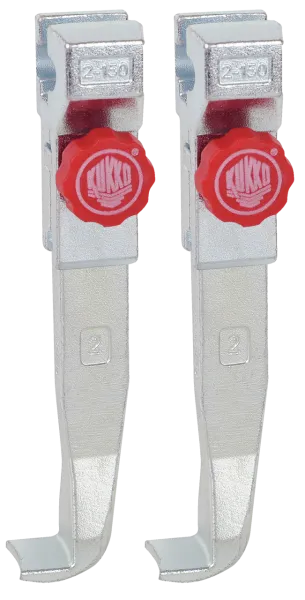 KUKKO 2-152-P Schnellverstellbare Standard-Abzugshaken (Paar, Spanntiefe 150 mm)