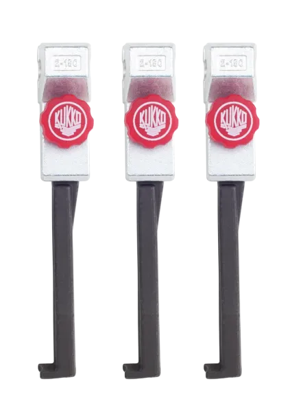 KUKKO 2-153-S 3 schmale, schnellverstellbare Abzugshaken (Satz)