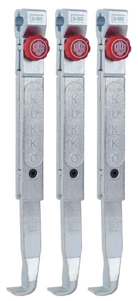 KUKKO 2-302-S 3 schnellverstellbare Standard-Abzugshaken (Satz)