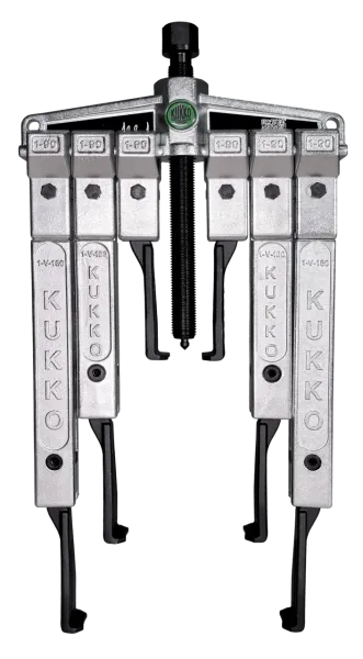 KUKKO 20-10-SP-T 2-armiger Universal-Abzieher 120 x 100 mm mit extrem schmalen Abzugshaken im Satz