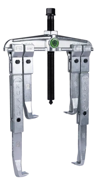KUKKO 20-20-P2 2-armiger Universal-Abzieher mit verstellbaren Abzugshaken im Satz