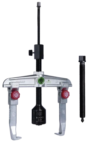 KUKKO 20-20+B 2-armiger Universal-Abzieher 200 x 150 mm mit schnellverstellbarem Abzugshaken und fetthydraulischer Spindel