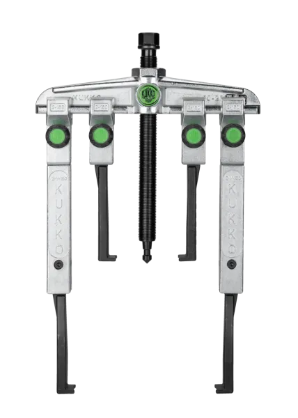 KUKKO 20-20xSP 2-armiger Universal-Abzieher mit schmalen, schnellverstellbaren Abzugshaken im Set, bis 200 mm Spannweite, 300 mm Spanntiefe