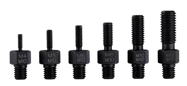 KUKKO 22-1-AS Satz Gewindeadapter für Gleithammer oder Gegenhalter (M4, M5, M6, M8, M10, M12)