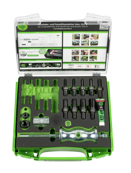 KUKKO 223-G Keil- und Passstift-Abzieher-Satz für Teile mit Innengewinde M8/M10/M12/M14/M16/M18/M20/M22/M24