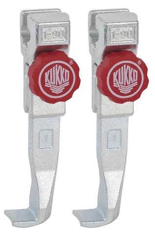 KUKKO 3-302-P Schnellverstellbare Standard-Abzugshaken (Paar, Spanntiefe 300 mm)