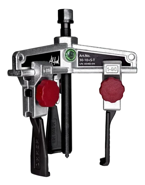 KUKKO 30-10+S-T 3-armiger Universal-Abzieher 120 x 100 mm mit extrem schmalen, schnellverstellbaren Abzugshaken