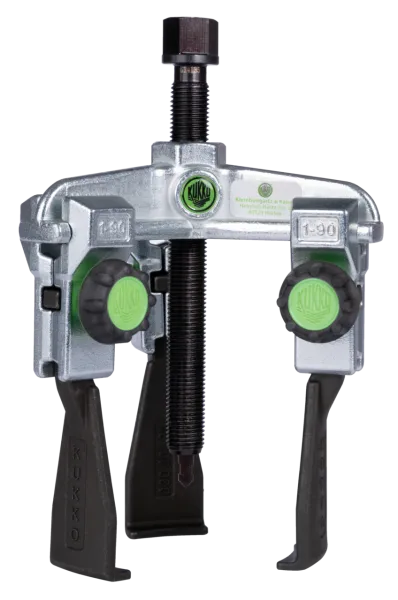 KUKKO 30-3xS 3-arm universal puller with narrow quick-adjust jaws, clamping range up to 250 mm, 200 mm clamping depth